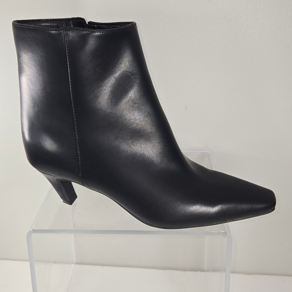 INC International Concepts Sareya Black Kitten Heel Ankle Boots‎ Womens 8M